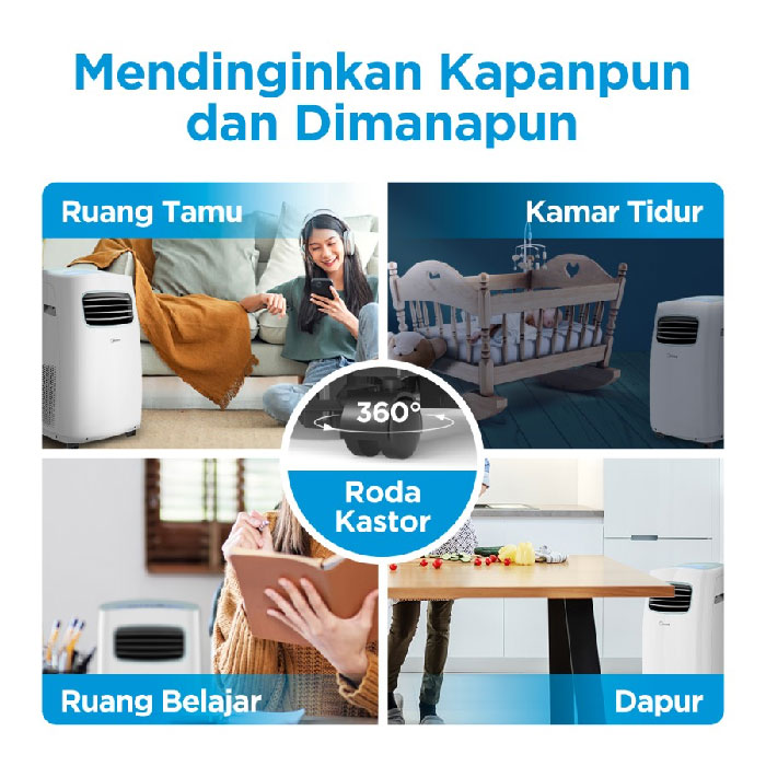 Midea AC Portabel PF Series 1 PK - MPF2-09CRN1